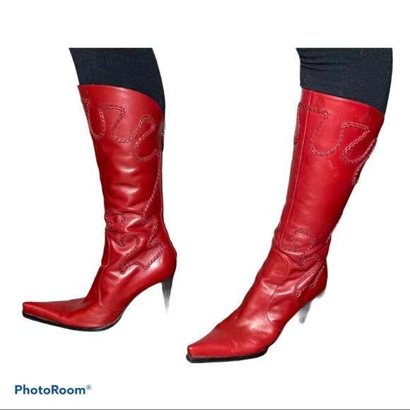 Sergio Rossi Italian Leather Knee High Boots - Picture 5 of 7